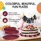 100 Count Burgundy Disposable Paper Plates for Party Wedding Events and Dinners 7 Inch